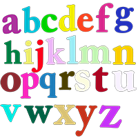 lower-case alphabet letters