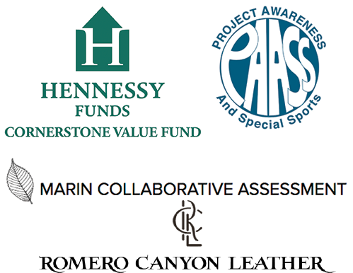 Hennessy Funds Cornerstone Value Fund, Project Awareness and Special Sports, Marin Collaborative Assessment, Romero Canyon Leather logos