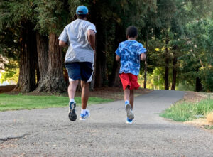 Mitchell family training for race