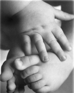 photo of baby hand and feet