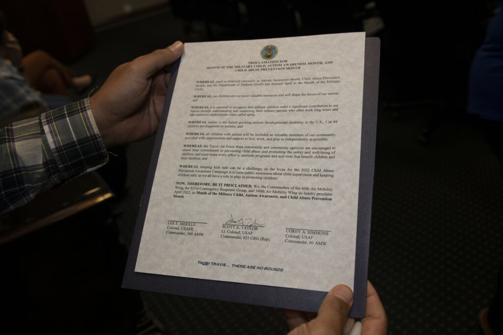 Photo of Travis Air force Base Proclamation