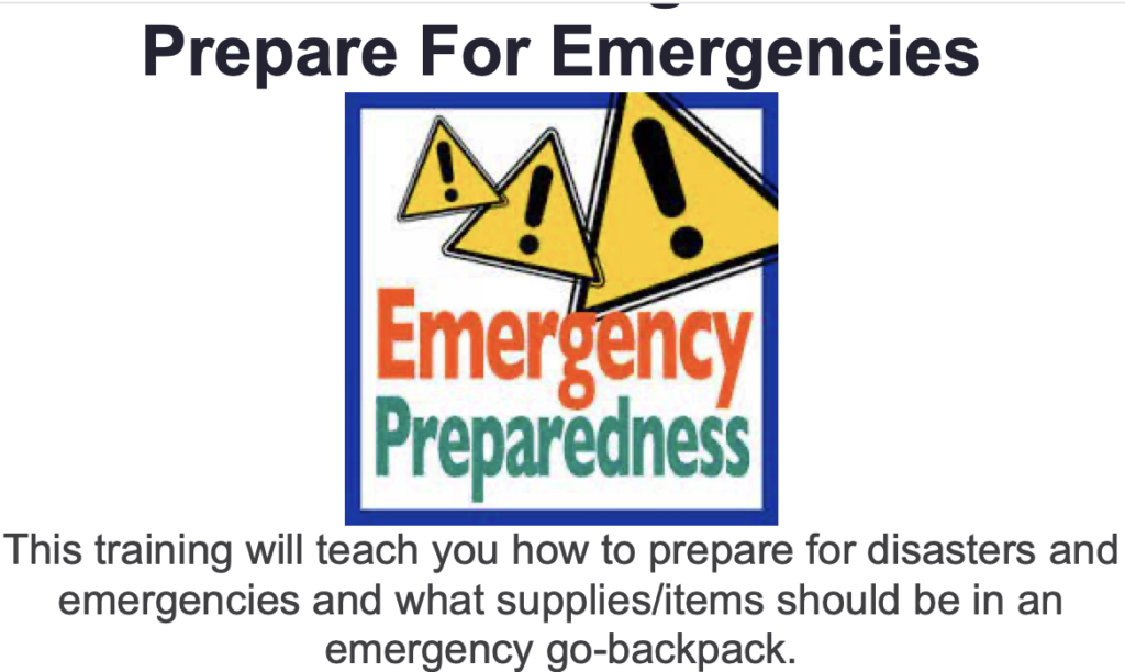 Emergency Preparedness