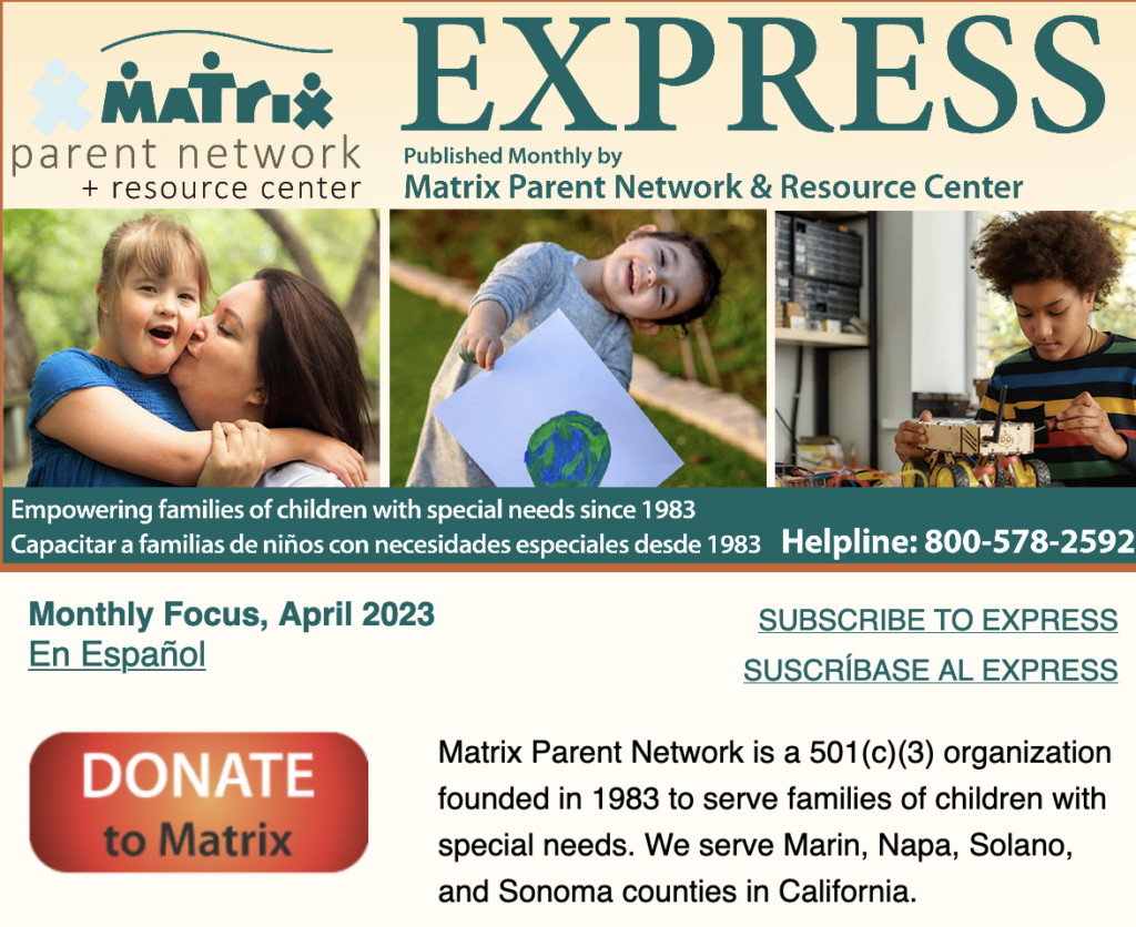 Matrix April Express masthead