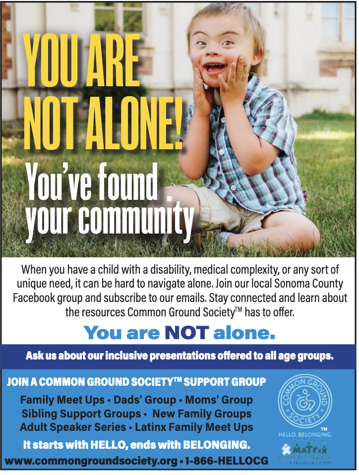 Common Ground Society ad. You are not alone. You've found community.