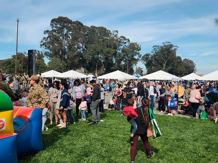 families enjoying Travis Air Force Base Family Fun Fest