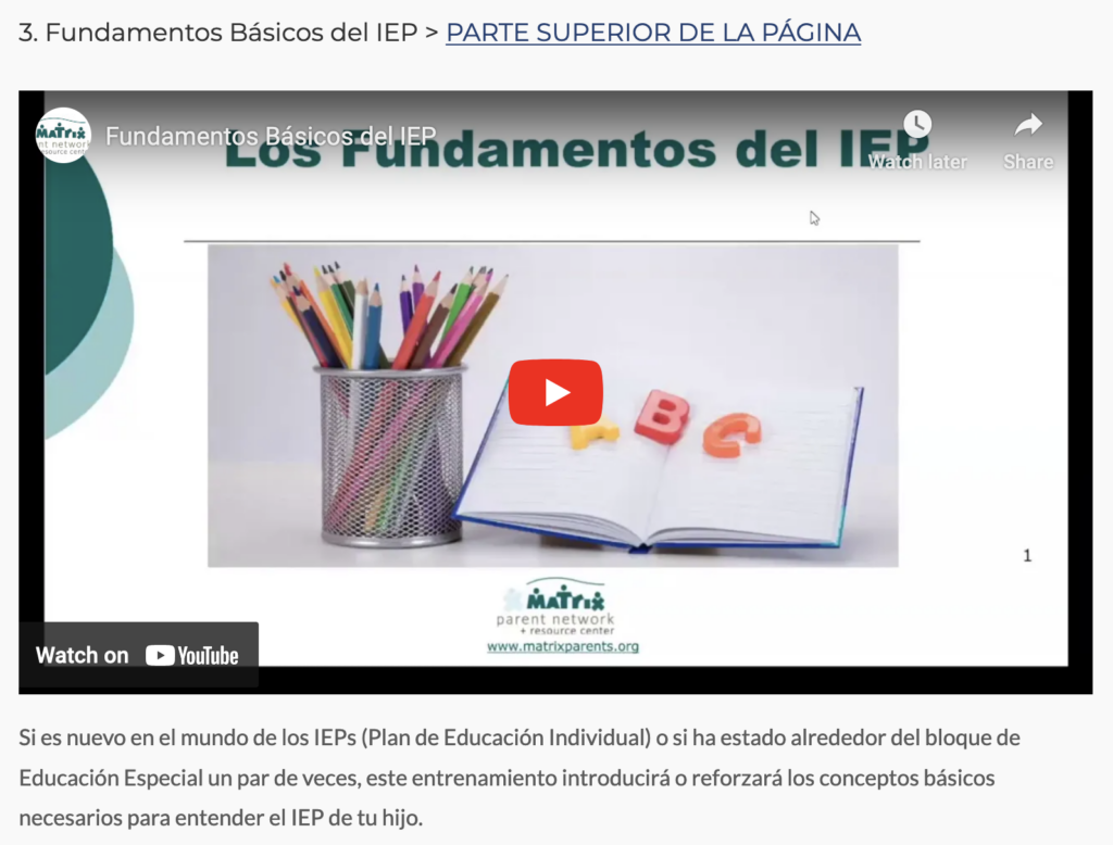 Los Fundamentos del IEP