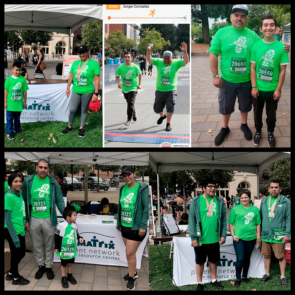 Matrix community families participating in mighty Miler race with their children