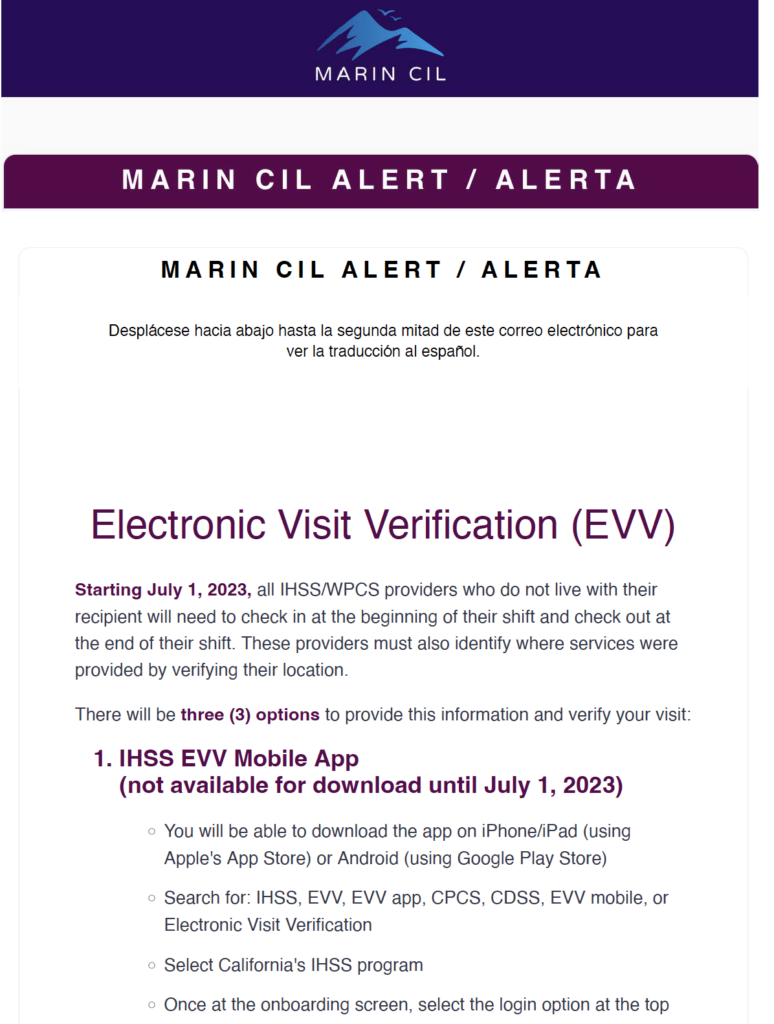 Read the July Marin Center for Independent Living newsletter