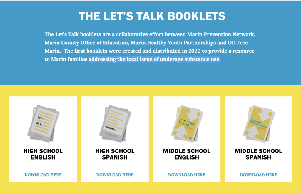 The Let’s Talk booklets 