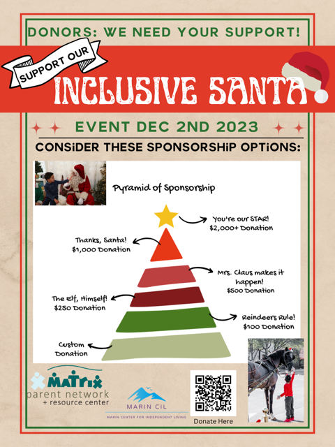 Inclusive Santa Pyramid for Donors