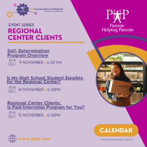 PHP November EVENT SERIES REGIONAL CENTER CLIENTS