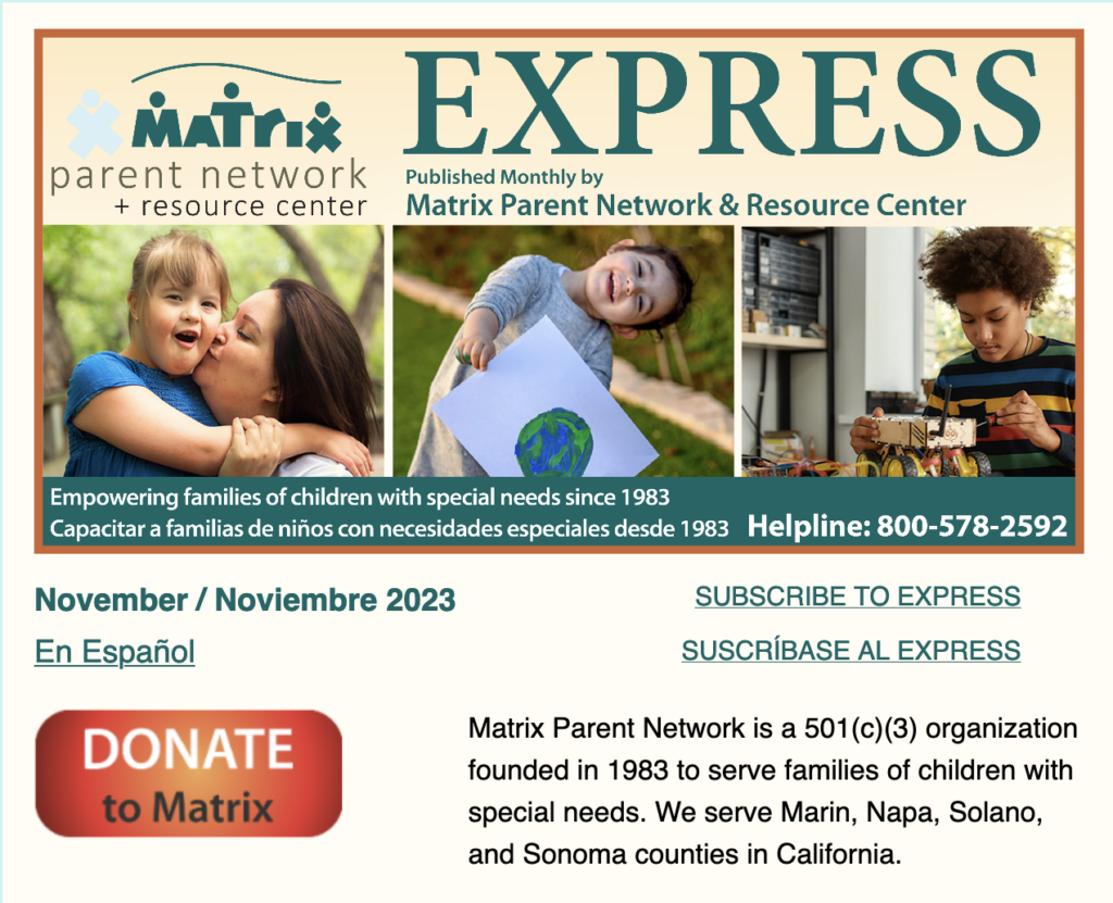 Matrix Parent Network and Resource Center November Express