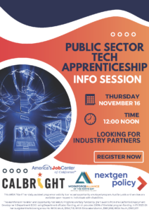 PUBLIC SECTOR TECH APPRENTICESHIP INFO SESSION Flyer