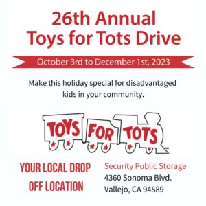 The 26th Annual Toys for Tots Drive is on now!