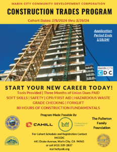 MARIN CITY COMMUNITY DEVELOPMENT CORPORATION (MCCDC) CONSTRUCTION TRADES PROGRAM