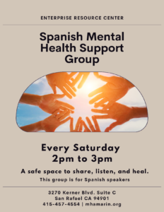 Spanish Mental Health Support Group event flyer