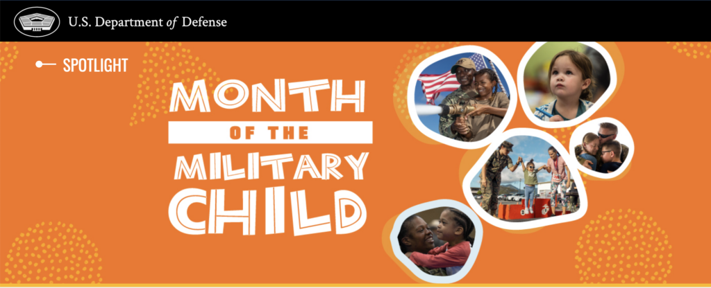  United States Government, U.S. Department of Defense Month of the Military Child header
