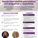 Sesión informativa para padres de las Escuelas de la Ciudad de Santa Rosa (SRCS)