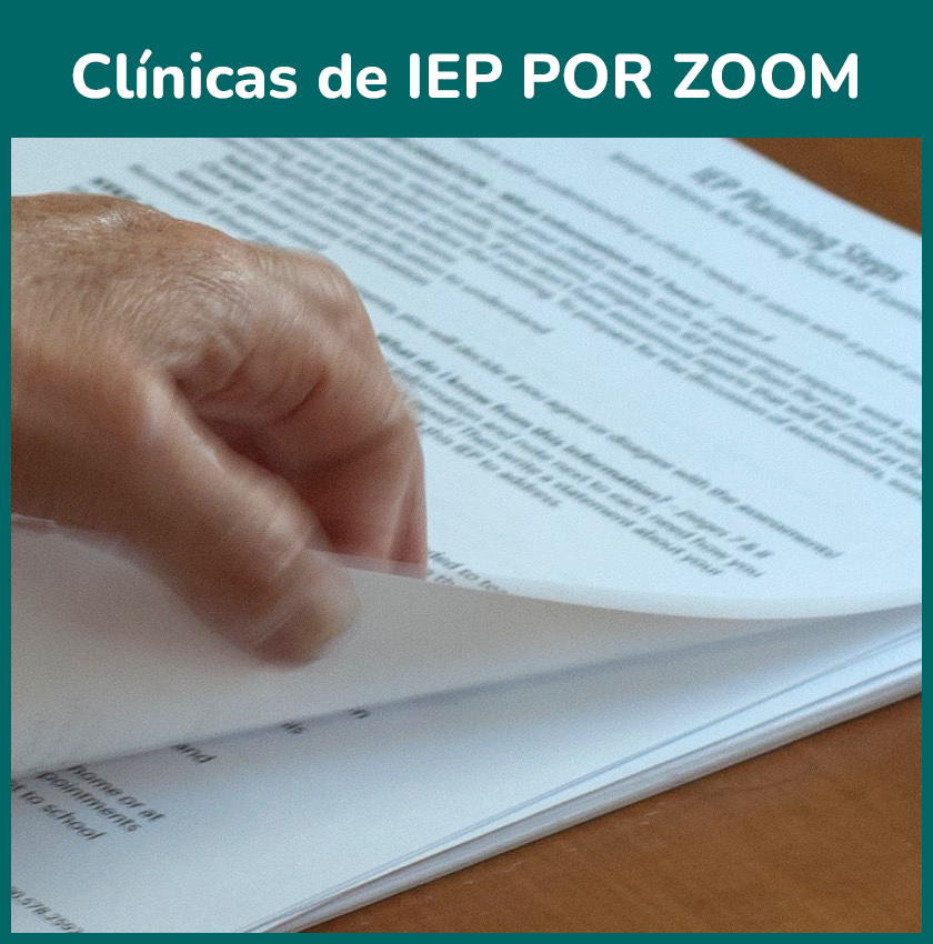 Clínicas de IEP en Español (por Zoom)